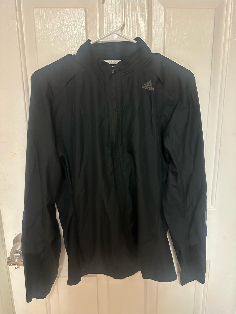 ADIDAS WOMEN’S ORIGINAL BLACK LIGHTWEIGHT RUNNING JACKET - MEDIUM - NEW